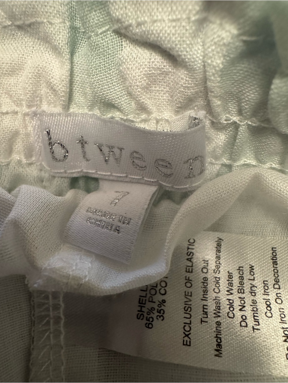 Btween Girls Light Mint Green Gingham Ric Rac Top & Skort Set - Size 7 - Picture 11 of 11